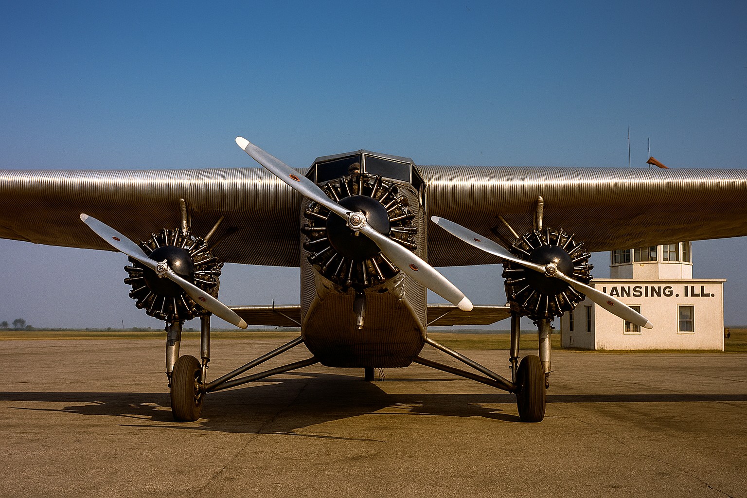 Tin Goose Over the Prairie 